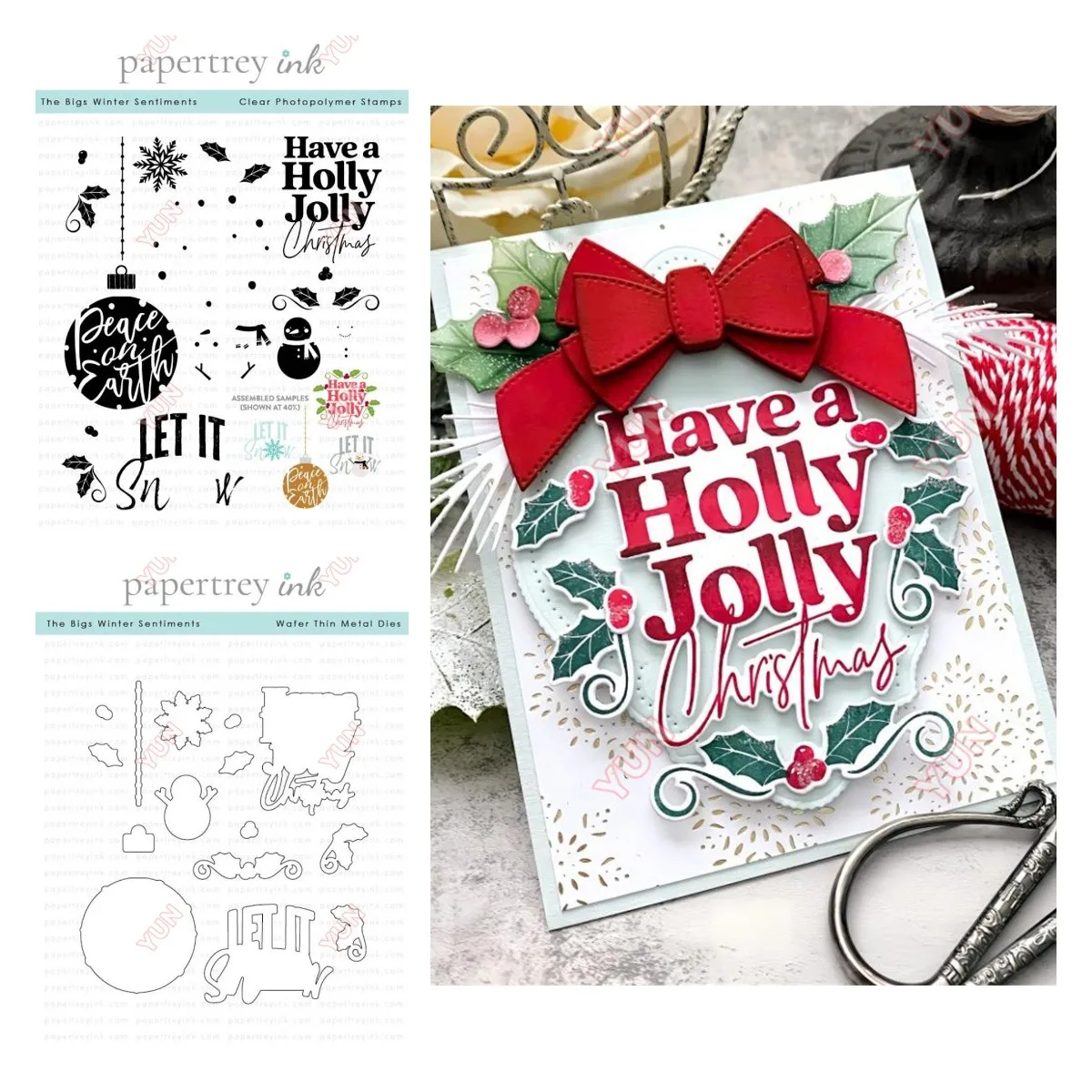 Candle Sachet - The Bigs Winter Sentiments Stamps Christmas