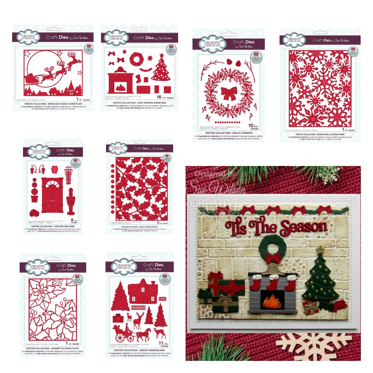 Candle Sachet - Winter Holly Sleigh Snowflake Floating Frame