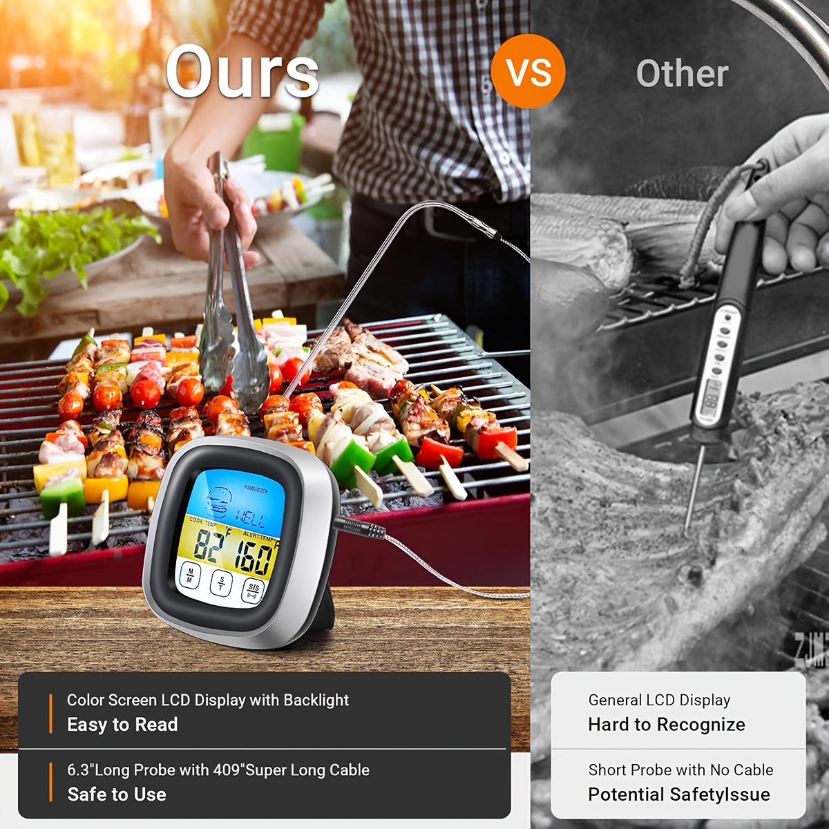 Digital Meat Thermometer BBQ T - Digital Thermometer Probe review and price